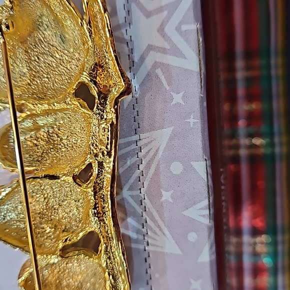 CAJC Signed 80s 4 Birds Singing Christmas Brooch‎ Pin Vintage - Picture 6 of 6